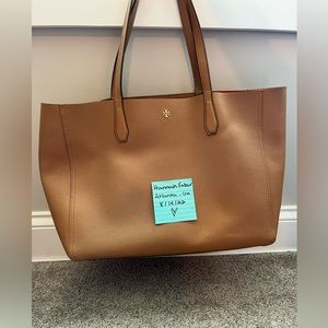 Tory Burch Brown Leather Tote Bag